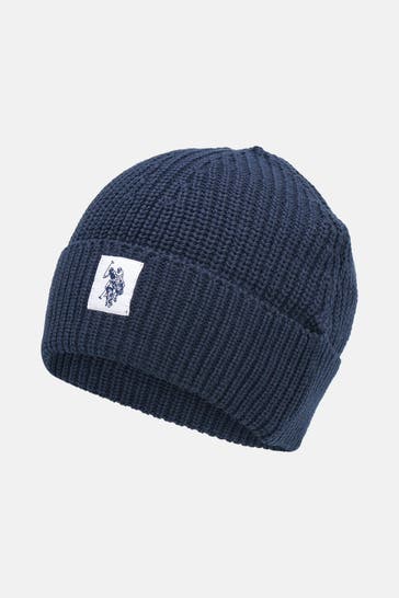 U.S. POLO ASSN. Strickmütze dunkelblau