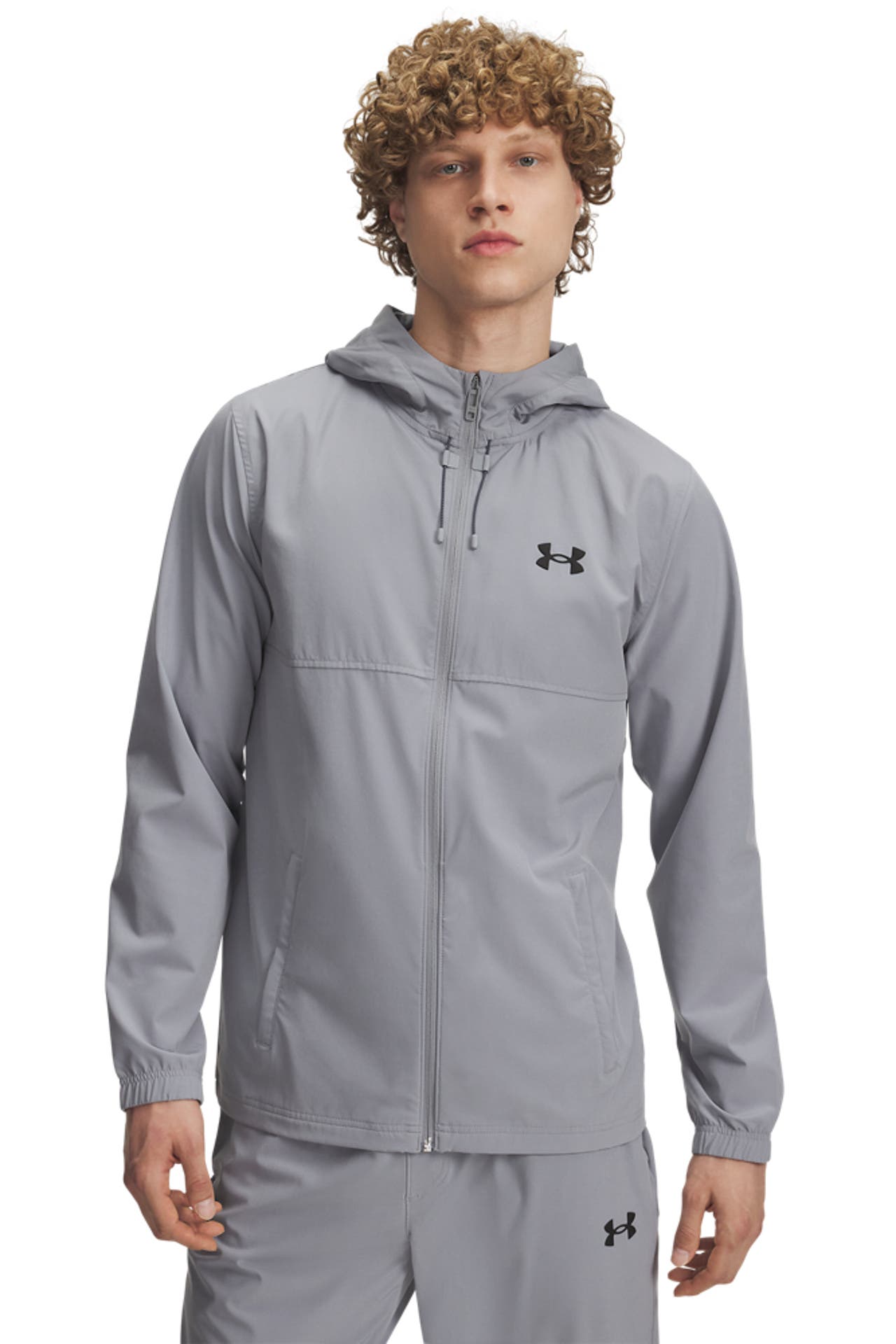 UNDER ARMOUR Funktionsjacke 'Graphic Wvn' silber, Bild 1