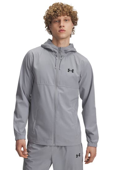 UNDER ARMOUR Funktionsjacke 'Graphic Wvn' silber