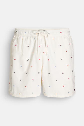 TOMMY HILFIGER Badeshorts offwhite gemustert