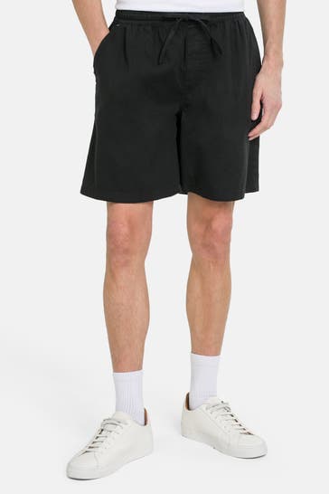 COLOURS & SONS Leinenmix-Shorts schwarz