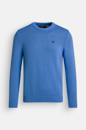 SUPERDRY Strickpullover azurblau
