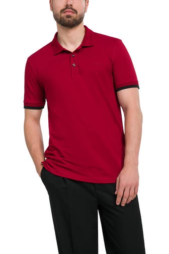 BOSS Polo-Shirt 'Phillipson' weinrot