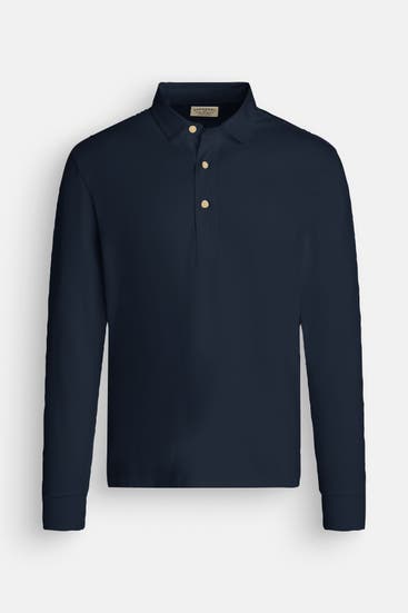 SUPERDRY - Langarm-Polo nachtblau