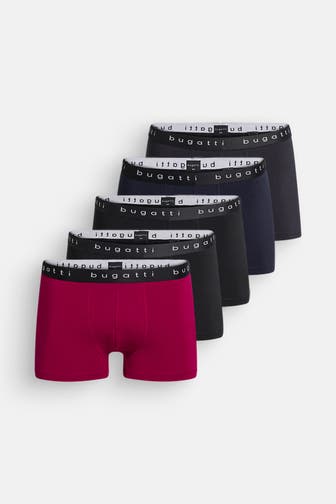 BUGATTI 5er-Pack Boxer Trunks mehrfarbig