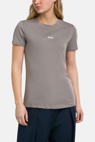 BOSS - T-Shirt steingrau