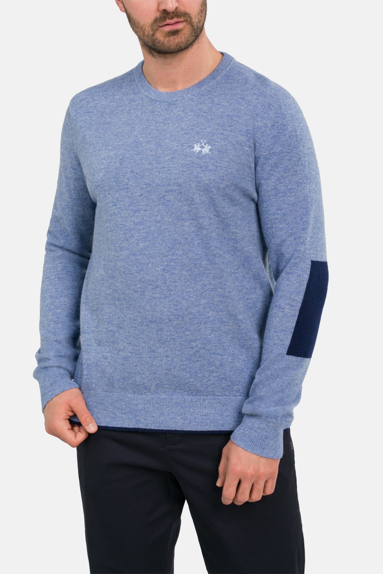 LA MARTINA Wollmix-Pullover blau, Bild 1