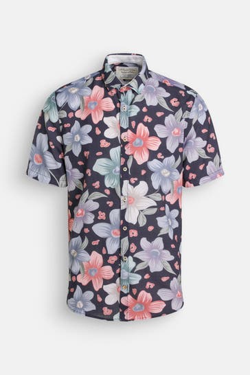 COLOURS & SONS Kurzarmhemd floral Regular Fit