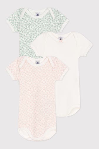 PETIT BATEAU 3er Pack Bodys gemustert