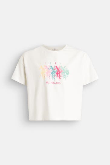 U.S. POLO ASSN. T-Shirt 'Love' weiß