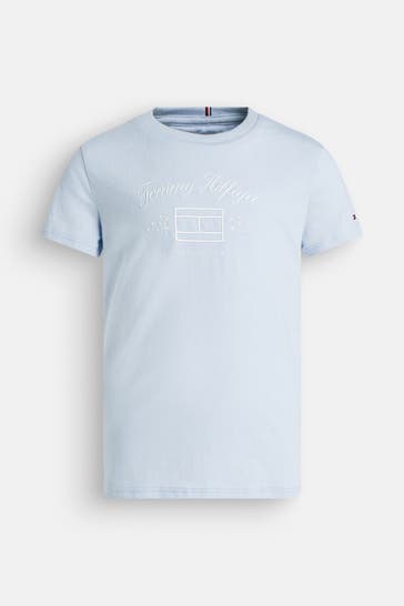 TOMMY HILFIGER T-Shirt hellblau