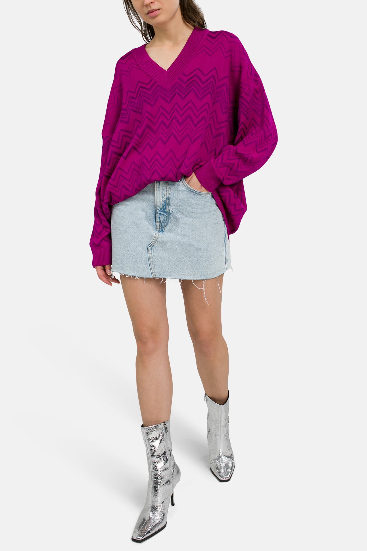 MISSONI Wollmixpullover 'Maglia Scollo' gemustert, Bild 1
