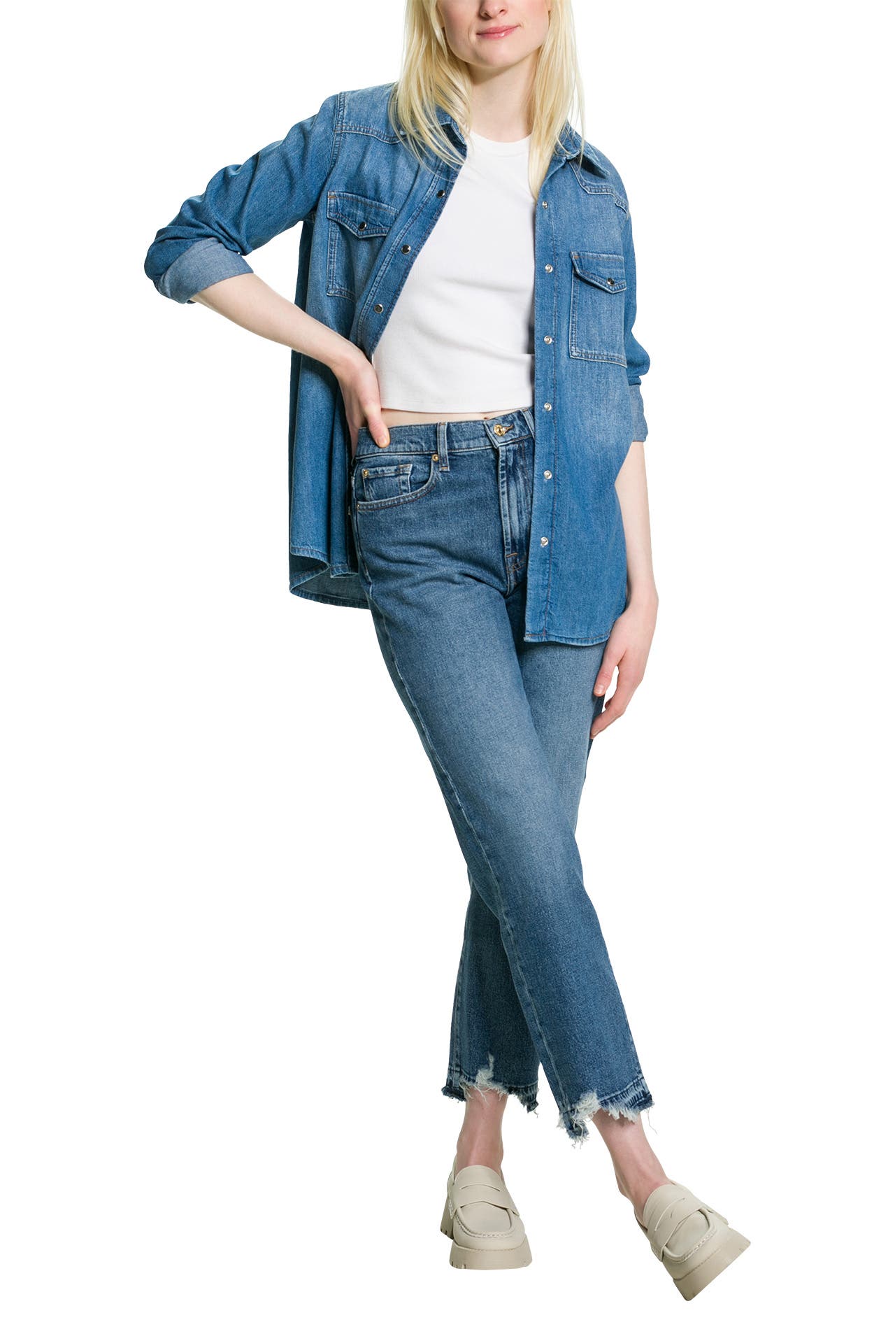 7 FOR ALL MANKIND Jeans 'Logan Stovepipe' straight, Bild 1