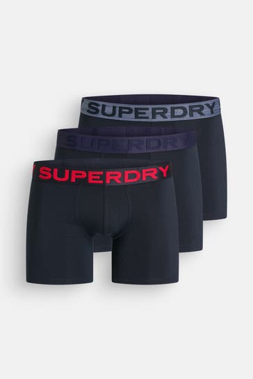 SUPERDRY 3er-Pack Boxer Trunks schwarz