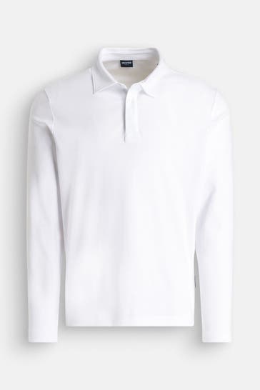 HECHTER Paris Langarm-Polo weiß