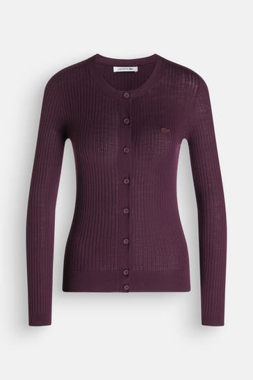 LACOSTE Wolljacke weinrot