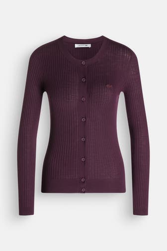 LACOSTE Wolljacke weinrot