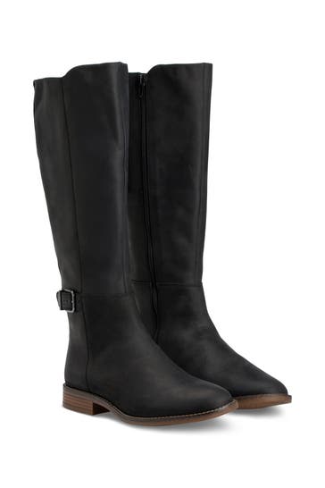 CLARKS Lederstiefel 'Brean Hi' schwarz