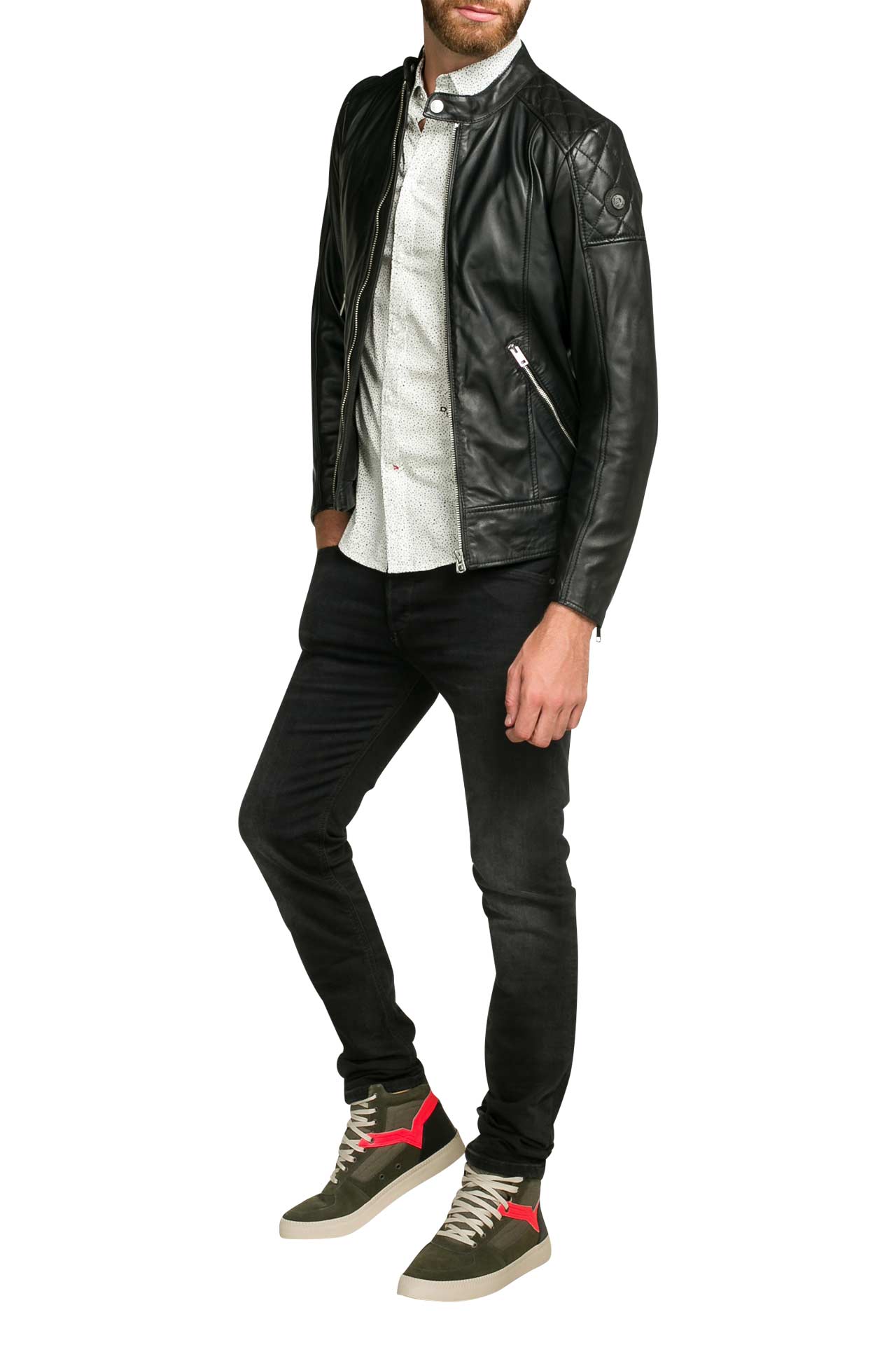 DIESEL Lederjacke Marton gunstig online kaufen Outletcity