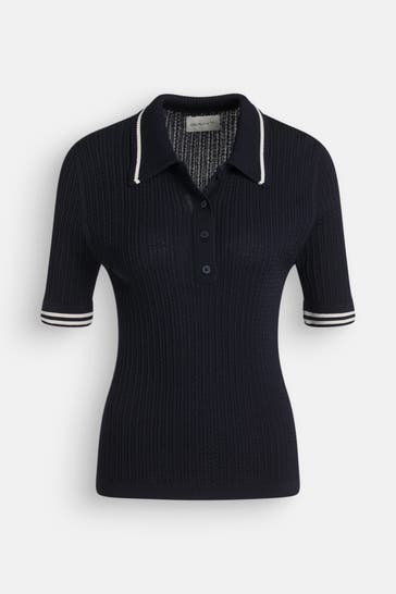 GANT Strickshirt dunkelblau