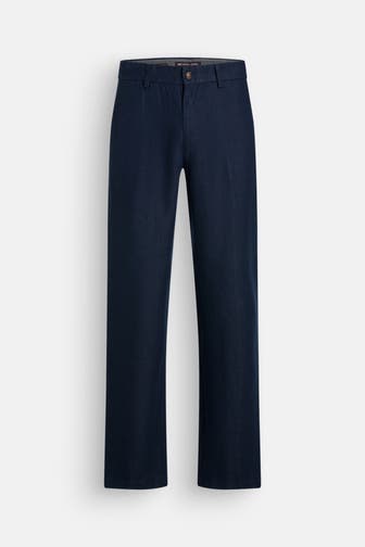 MICHAEL KORS Leinen-Chino navy straight
