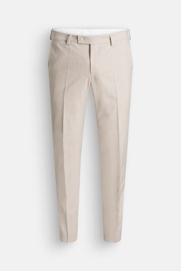 BALDESSARINI Leinenmix-Stoffhose beige