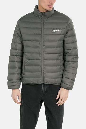 KARL KANI Light-Steppjacke grüngrau