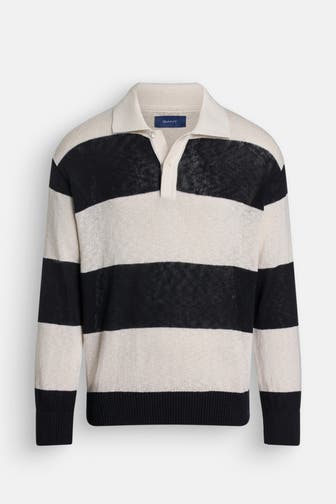 GANT Leinenmix-Pullover gestreift