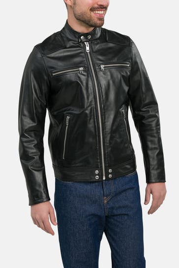 DIESEL Lederjacke 'L-Boy-R-New' schwarz