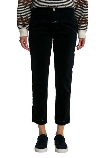 CLOSED Cordhose 'Pedal Pusher' dunkelblau