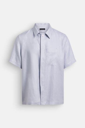 DRYKORN Leinenhemd 'Teed' taubenblau