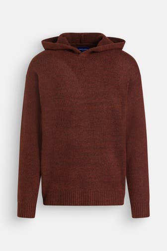 JACK & JONES Strick-Hoodie rotbraun
