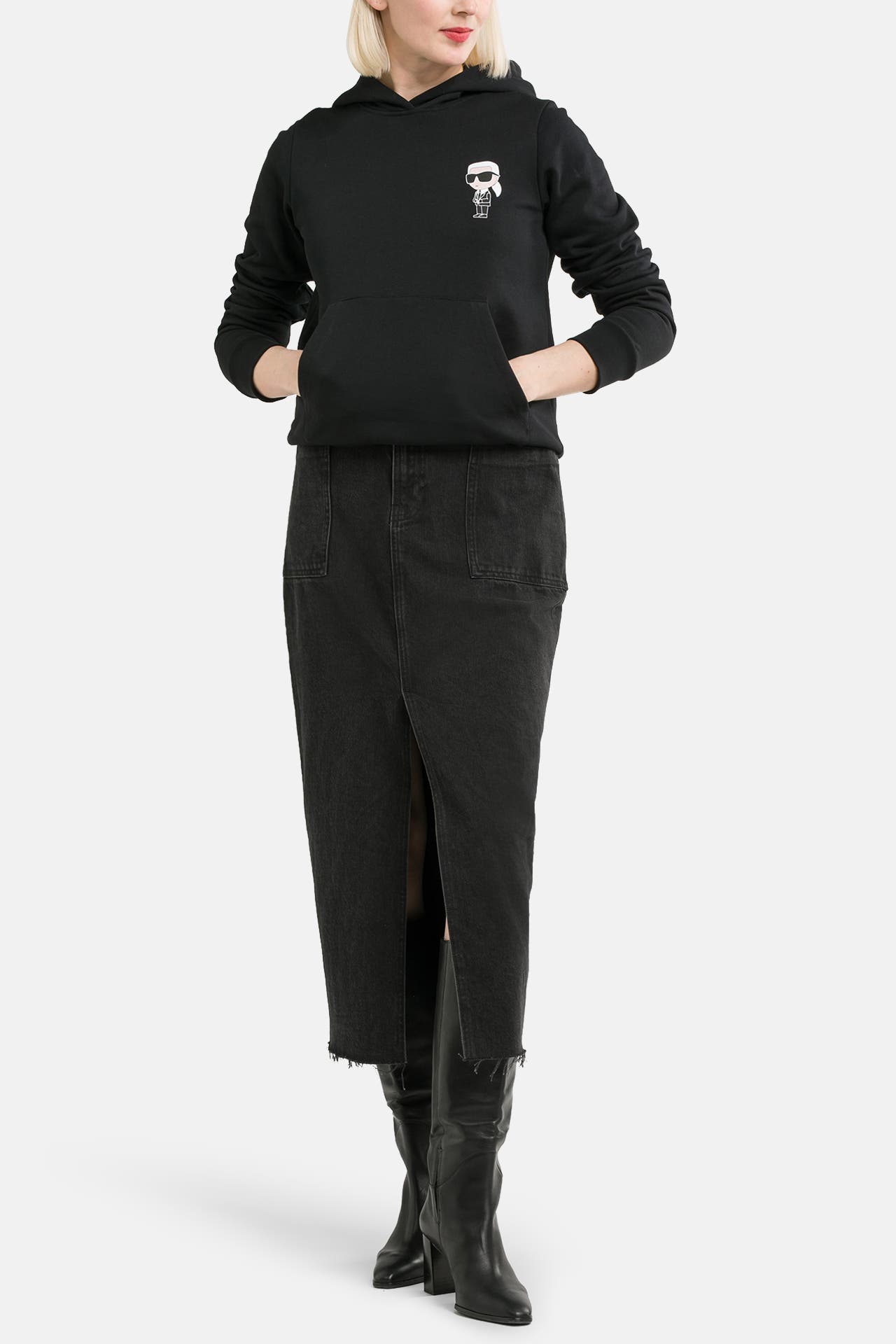 KARL LAGERFELD Hoodie schwarz, Bild 1