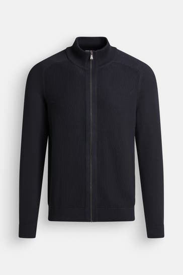 JOOP! JEANS Strickjacke 'Olegor' schwarzblau