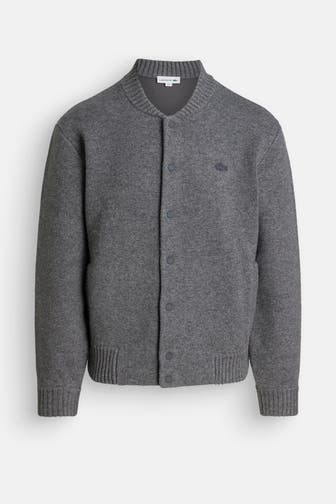 LACOSTE Wollmix-Collegejacke grau