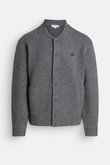 LACOSTE - Wollmix-Collegejacke grau
