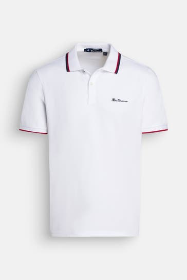 BEN SHERMAN Polo-Shirt weiß