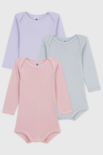 PETIT BATEAU 3er Pack Bodies mehrfarbig
