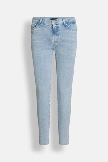7 FOR ALL MANKIND - Jeans hellblau skinny cropped