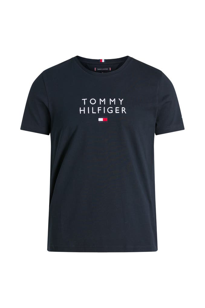 TOMMY HILFIGER T-Shirt schwarz marine » günstig online kaufen  