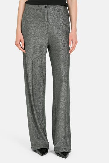 JOOP! Stoffhose silber glitzernd