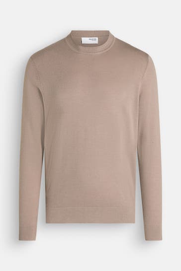 SELECTED Wollmix-Pullover braun 