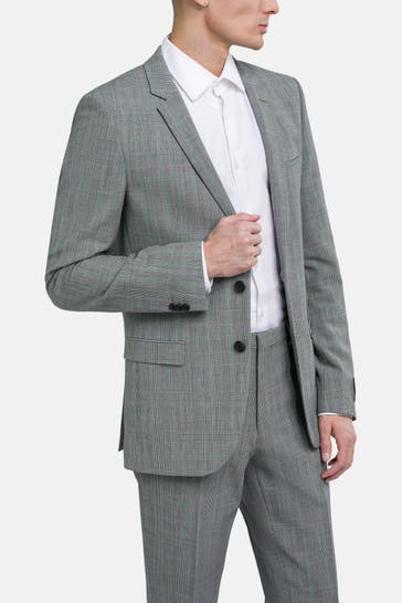 HUGO Casual-Sakko grau kariert
