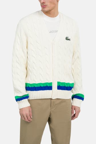 LACOSTE Wollmix-Jacke weiß