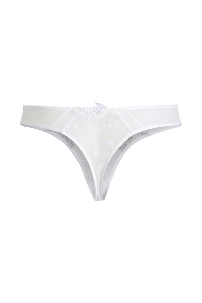 Tanga White Nights Con Bordados Y Tul | Bragas De Mujer