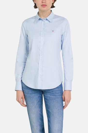 GANT Casual-Bluse hellblau