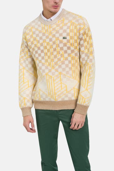 LACOSTE Strickpullover kariert unisex