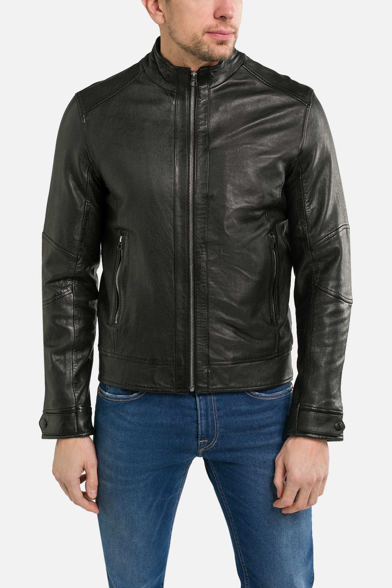 Replay Lederjacke Herren