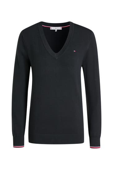 TOMMY HILFIGER Strickpullover schwarz