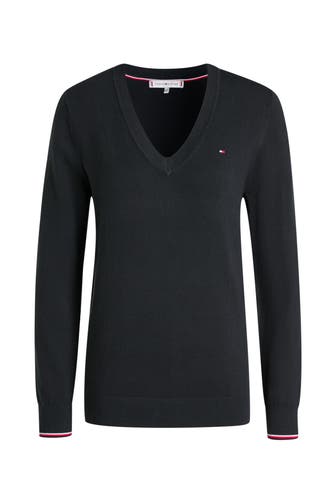 TOMMY HILFIGER Strickpullover schwarz
